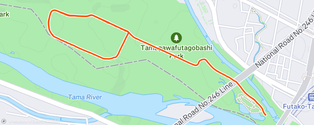 Map of the activity, 朝のランニング