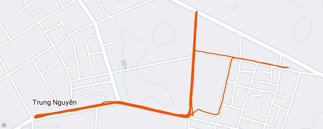 Map of the activity, Evening Run