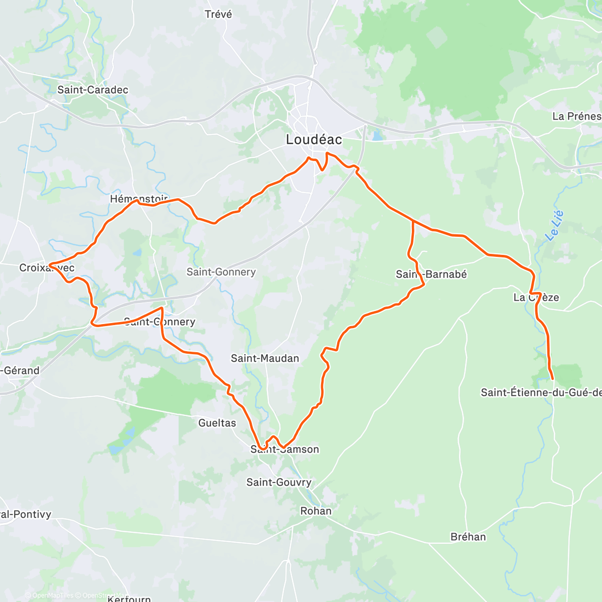 Map of the activity, BLA-BLA RIDE