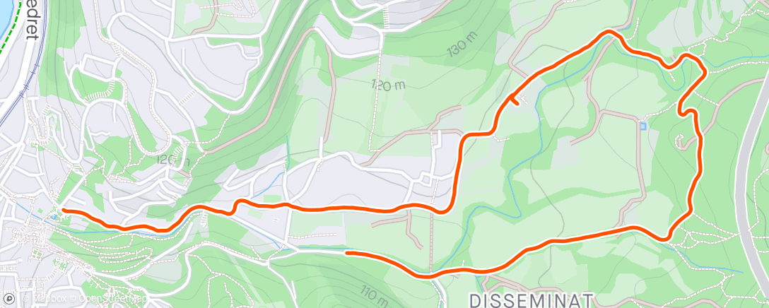 Map of the activity, 4km non stop 🕺🏼