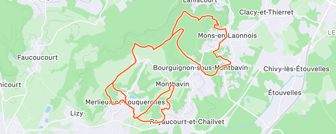 Mappa dell'attività Afternoon Ride