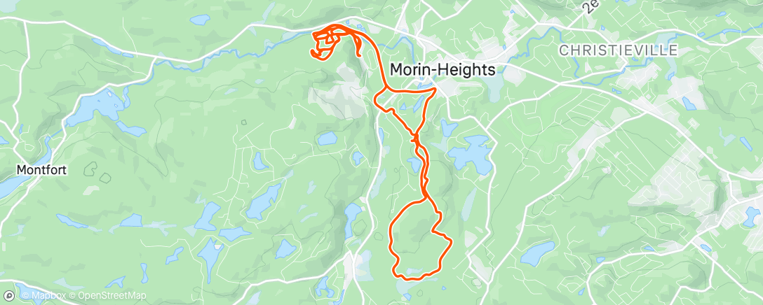 Map of the activity, Ski nordique le midi
