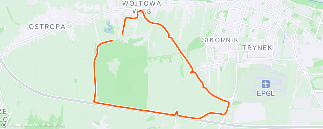 Map of the activity, Lunch Run