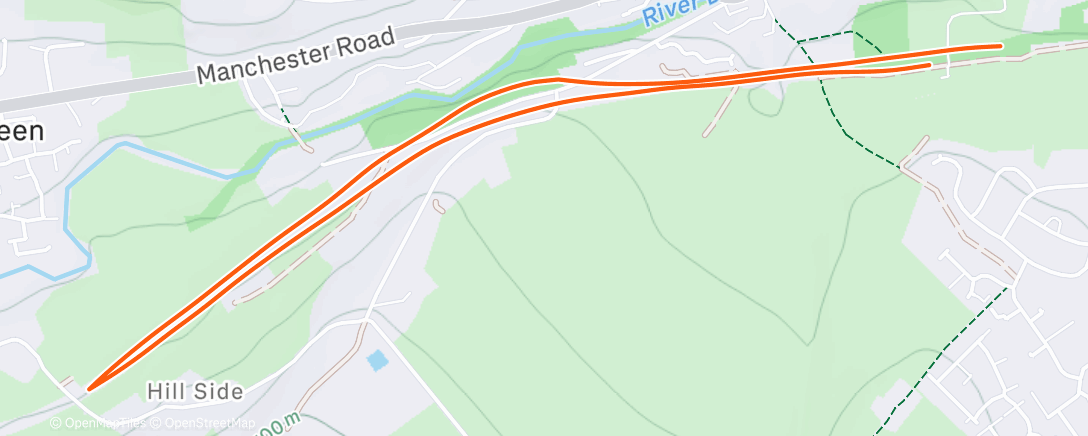 Map of the activity, Penistone Park Run🤶