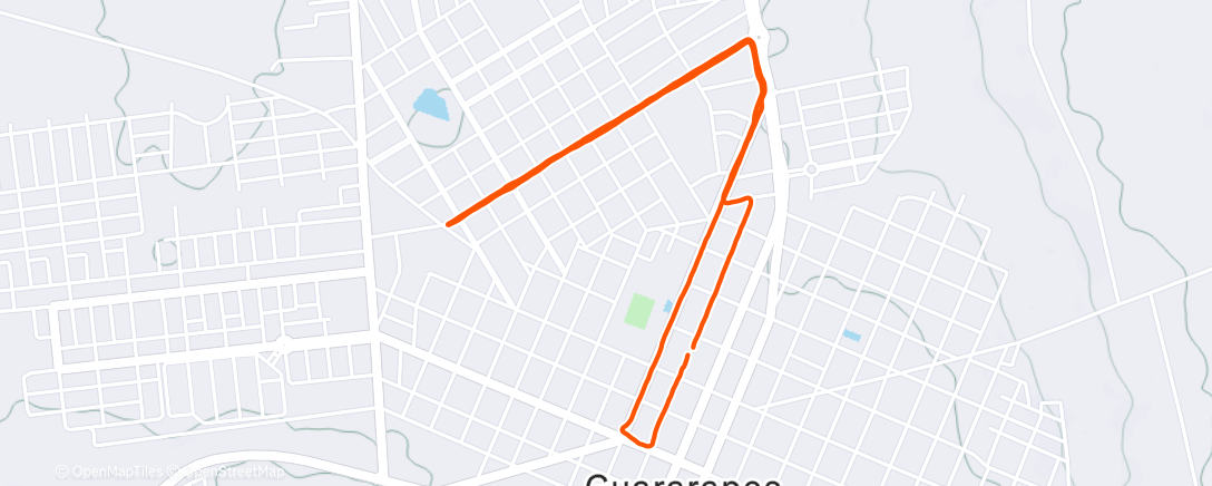 Map of the activity, Corrida matinal