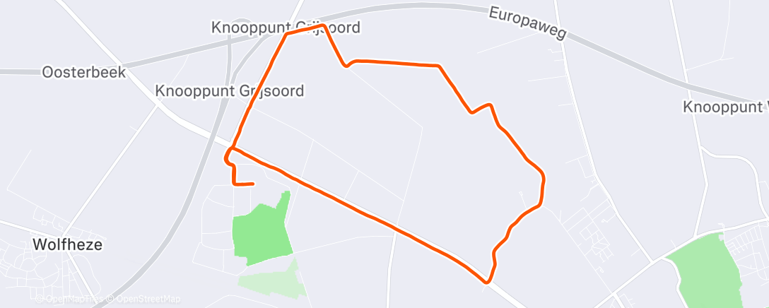 Map of the activity, Ochtendloop