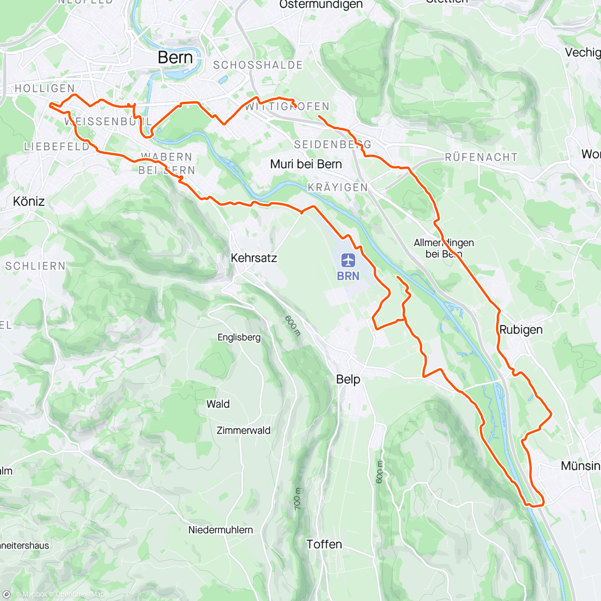 Map of the activity, Fahrt am Nachmittag
