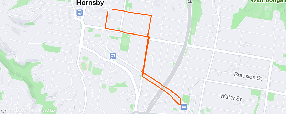 Map of the activity, Morning Run