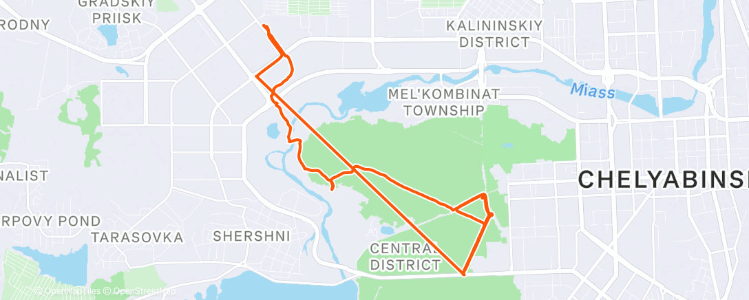 Map of the activity, Morning Run