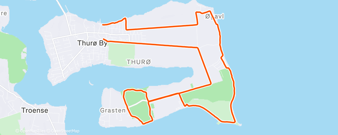 Map of the activity, Morning Run