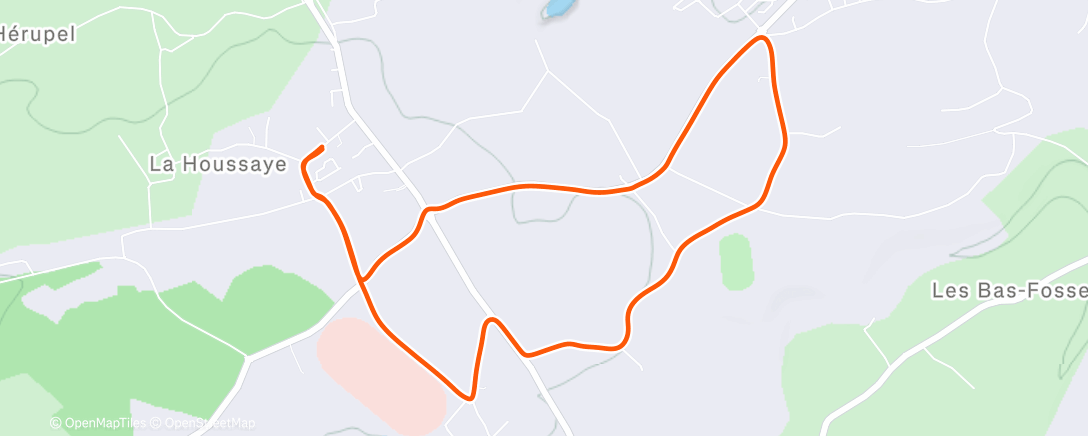 Карта физической активности (Course à pied dans l'après-midi)