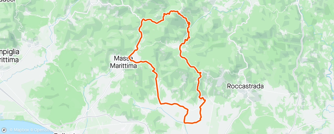 Map of the activity, Montemassi - Boccheggiano - Montieri
