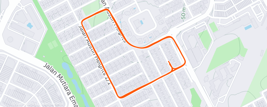 アクティビティ「Evening Run」の地図