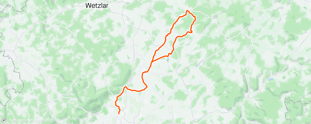 Map of the activity, Denfeld Radtreff Gruppe A bis 65km