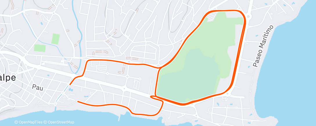 Map of the activity, Morning Run