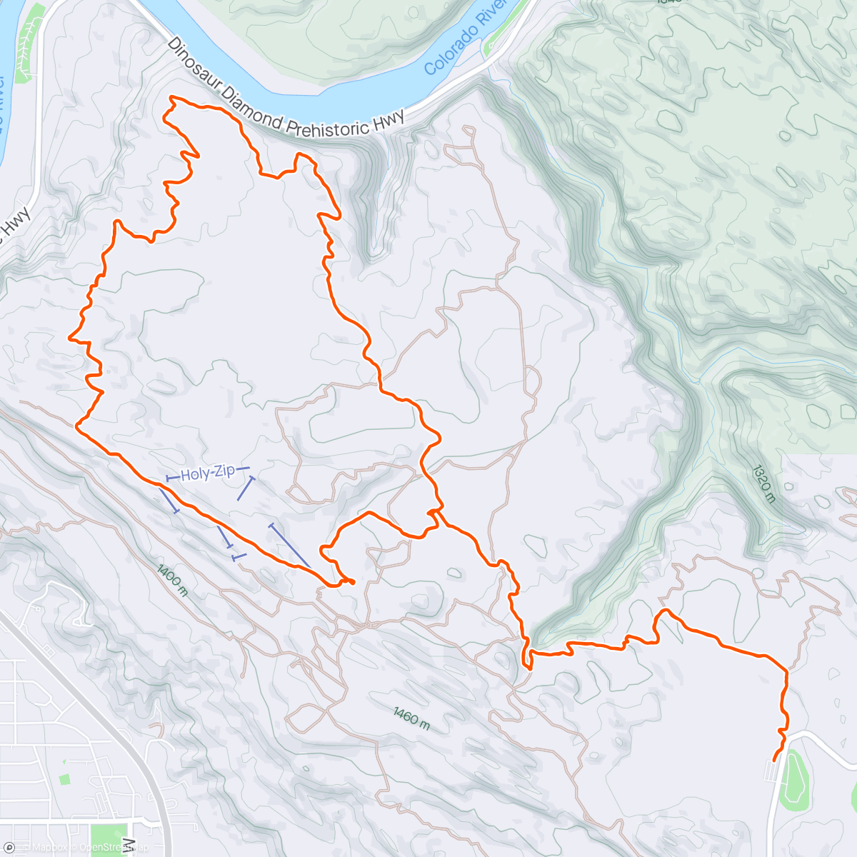 Map of the activity, Two Laps Slickrock Solo