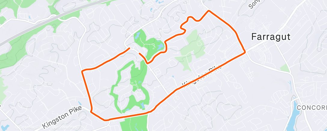 Map of the activity, Morning Run