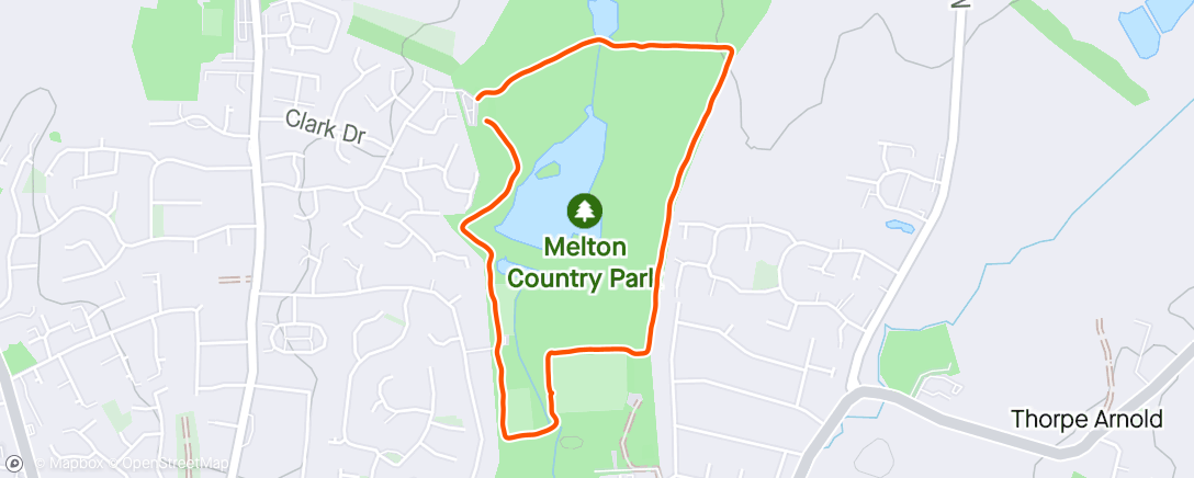 Map of the activity, Park run course check completed