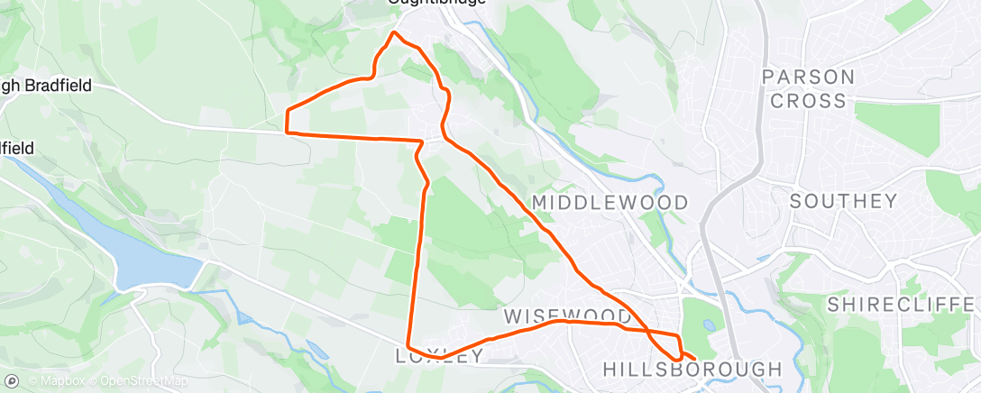 Mapa de la actividad (Afternoon Run)