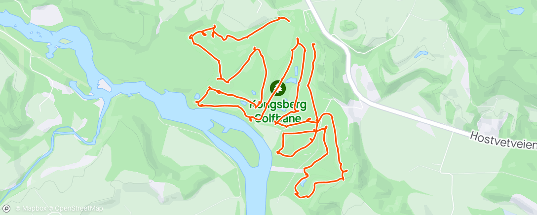 Map of the activity, Kongsberg, 73😎🏌🏼‍♂️