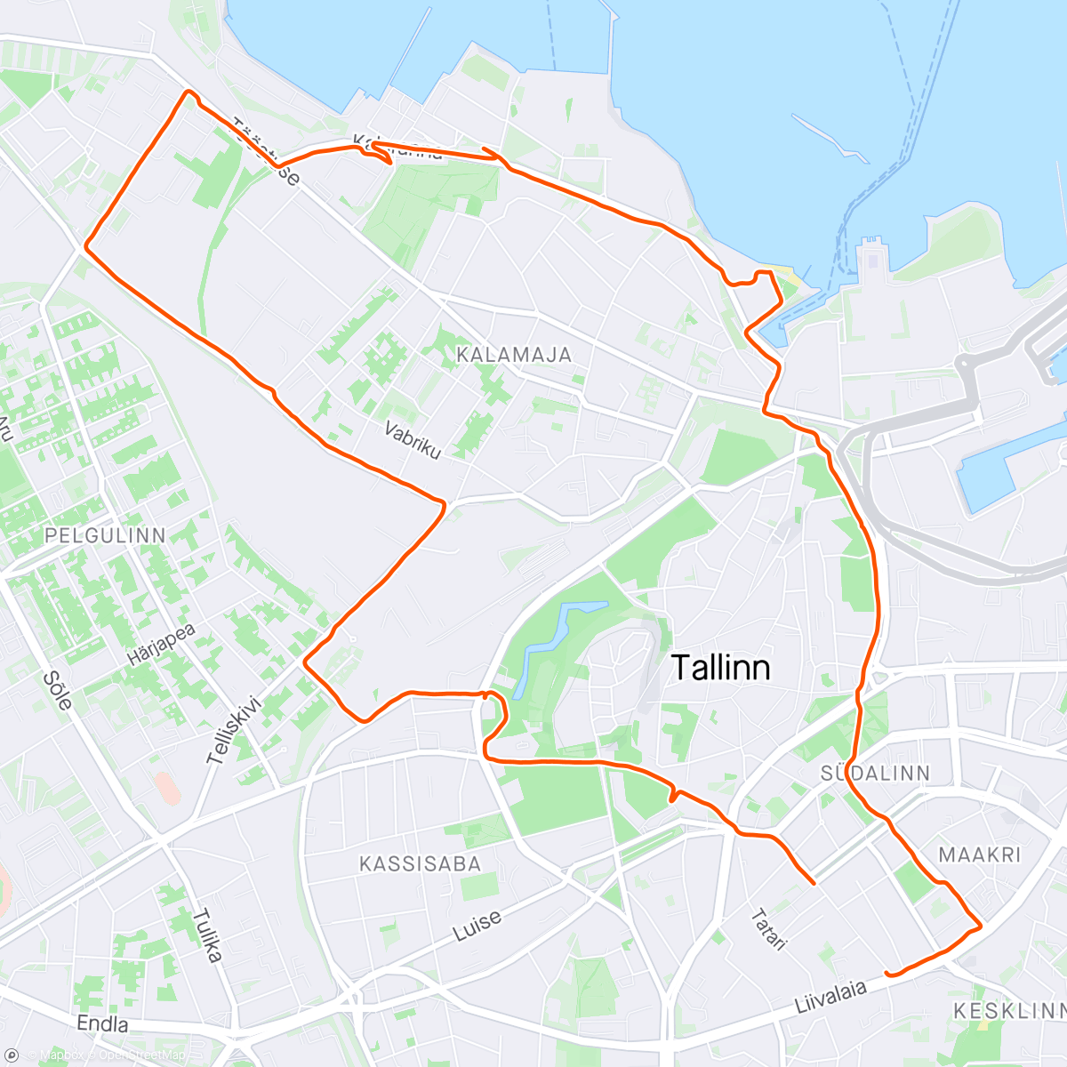 Map of the activity, Tallinn Run 🇪🇪🥶🌧️🌧️❄️