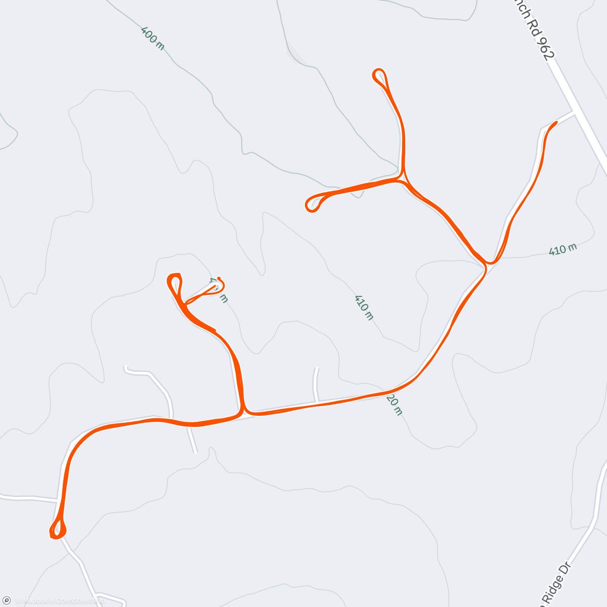 Map of the activity, Round Mtn