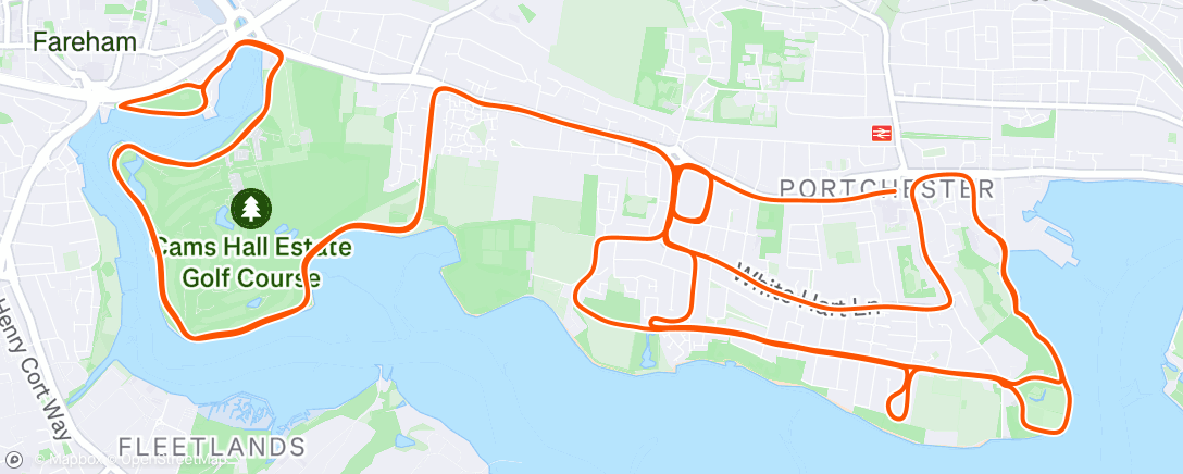 Map of the activity, 18 miles before the heat