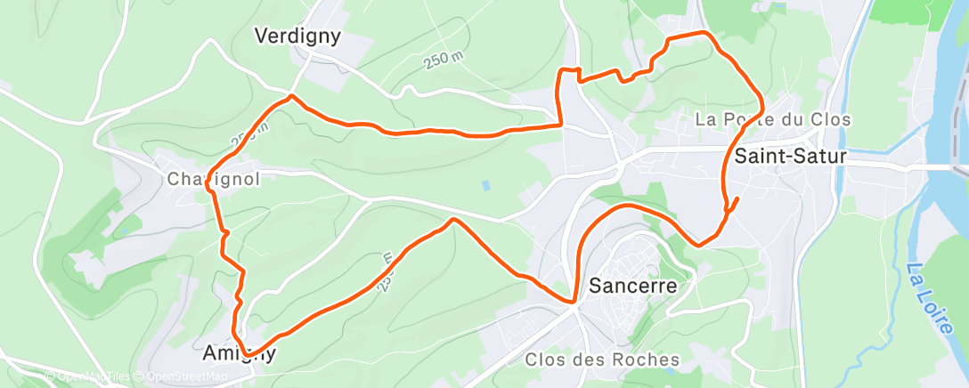 Map of the activity, Morning Trail Run