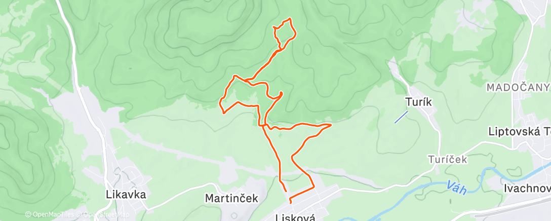 Map of the activity, Morning Trail Run