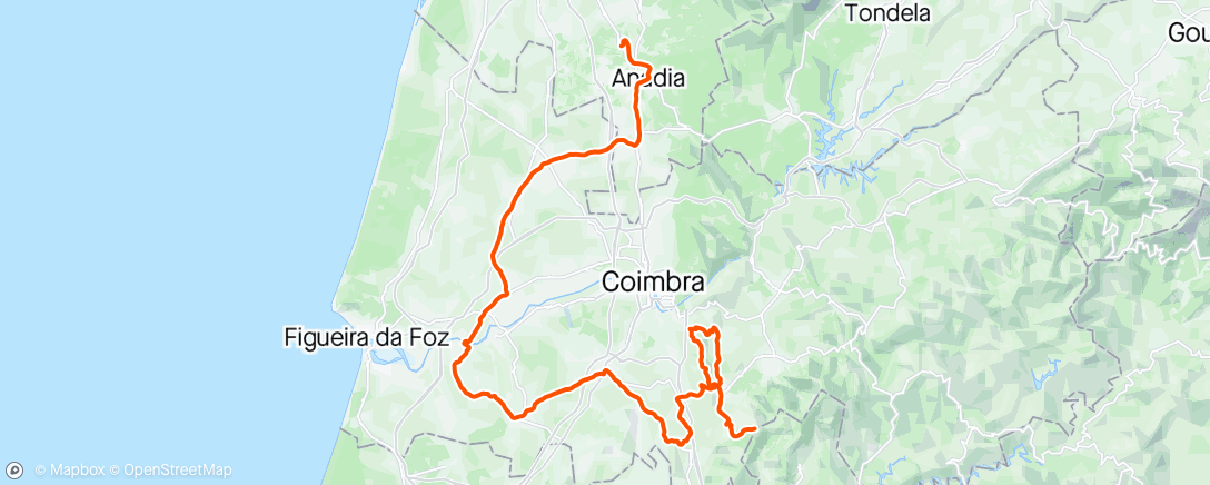 Map of the activity, Volta Portugal Stage 1