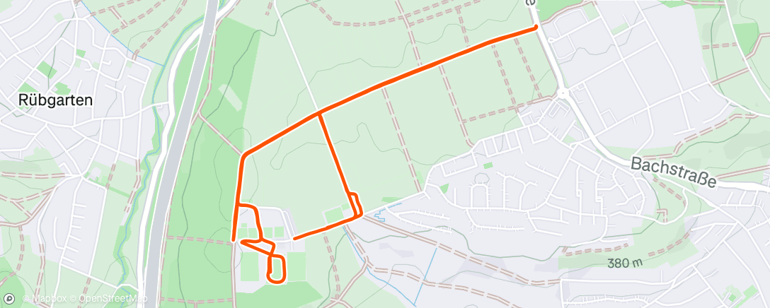 Map of the activity, Lauf am Nachmittag