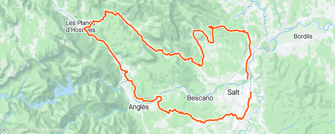 Map of the activity, Lunch Ride