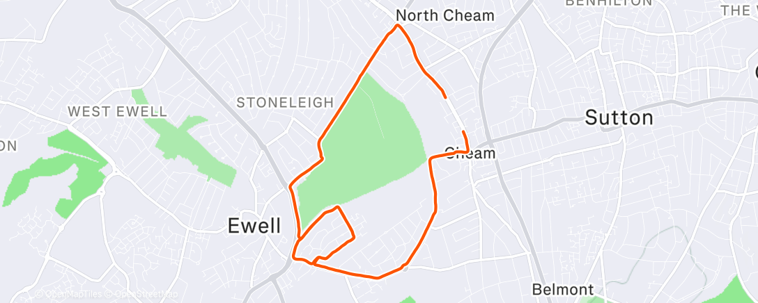 Карта физической активности (Evening Run)