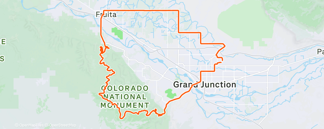 Map of the activity, Afternoon Ride