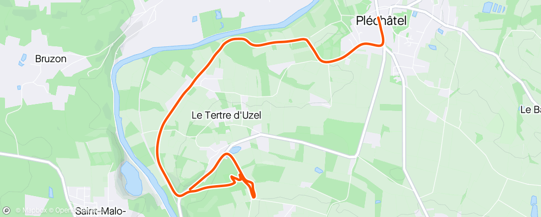 Map of the activity, Vélo, via Social Ride
