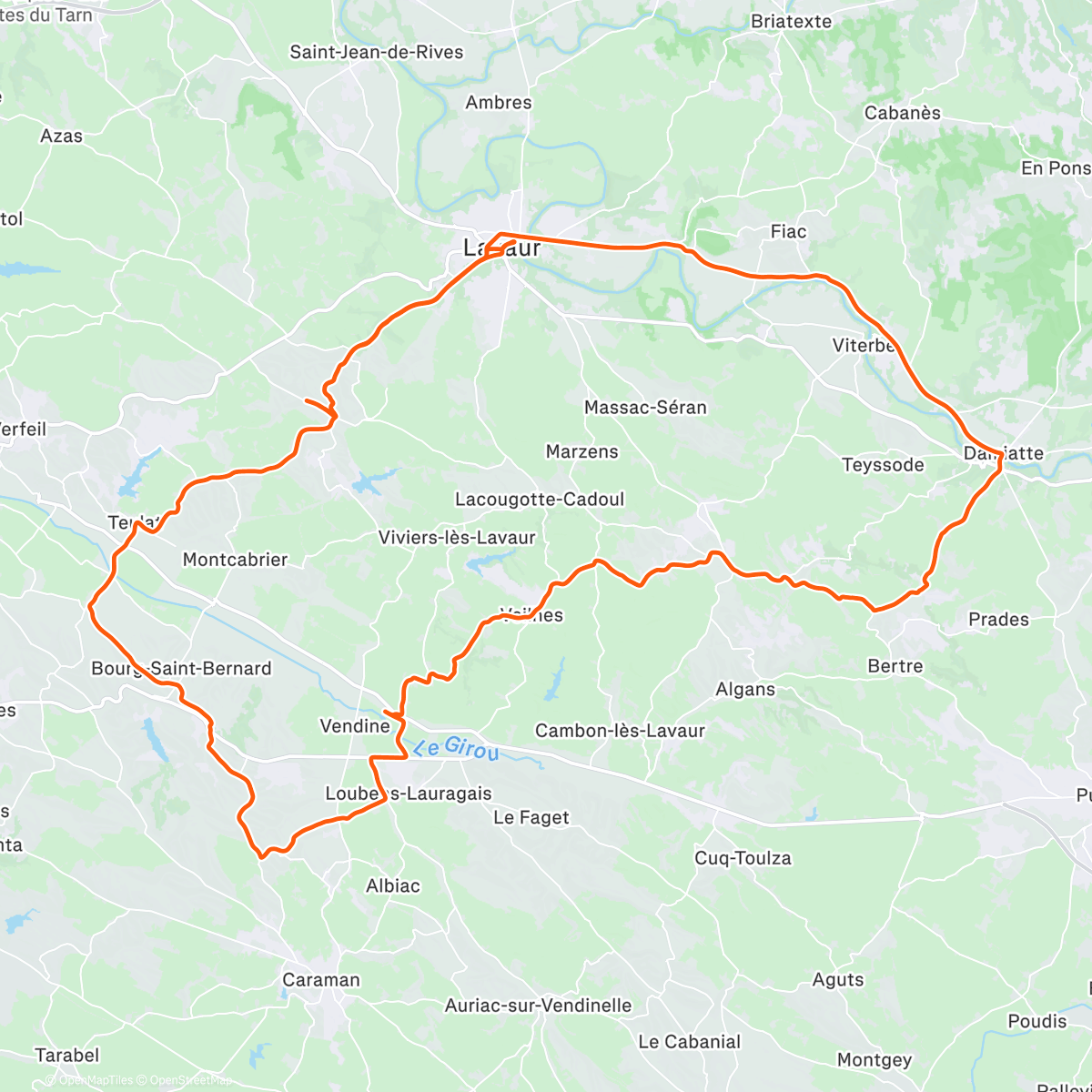 Карта физической активности (Pour aller voir l'autoroute)