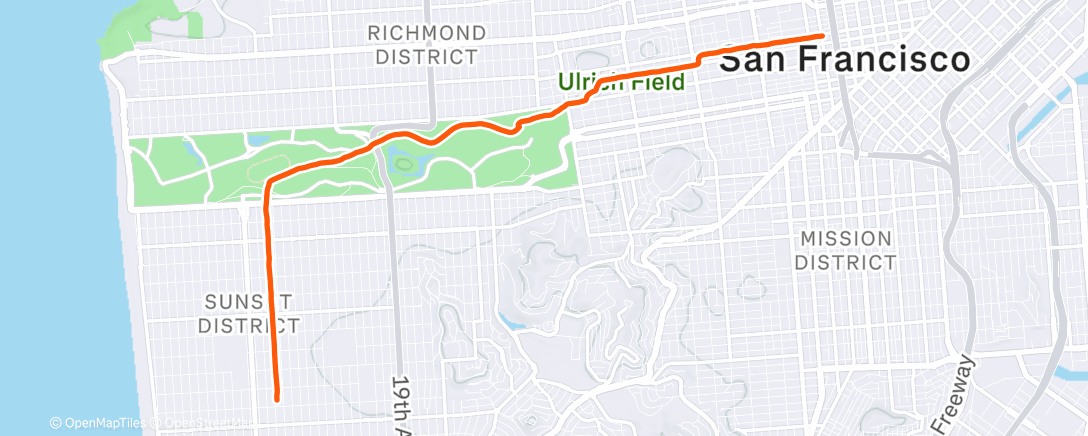 Map of the activity, Morning Walk
