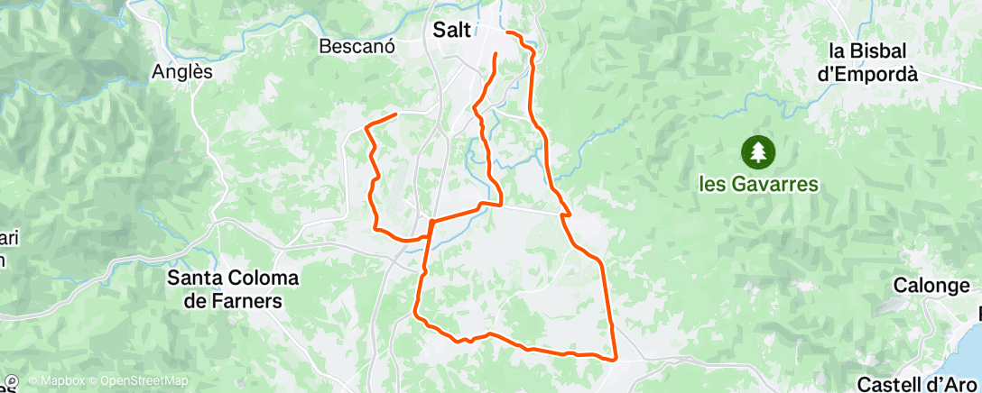 Map of the activity, Middagrit op gravelbike