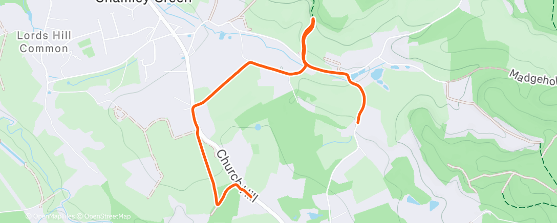 Карта физической активности (Afternoon Trail Run)