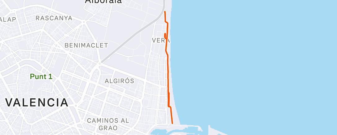 Map of the activity, Lunch Run