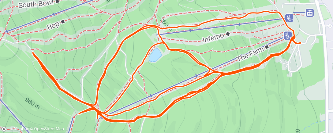 Map of the activity, Laps with base station