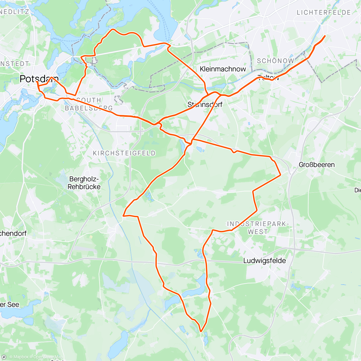 Map of the activity, Zur Arbeit, Bikebash144 und dann wieder nach Bärlin 🐻