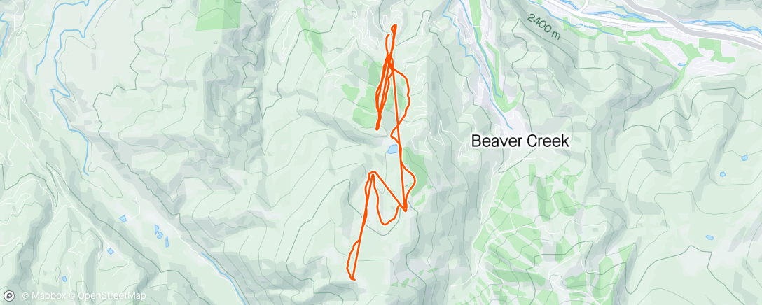 Map of the activity, Last ski day