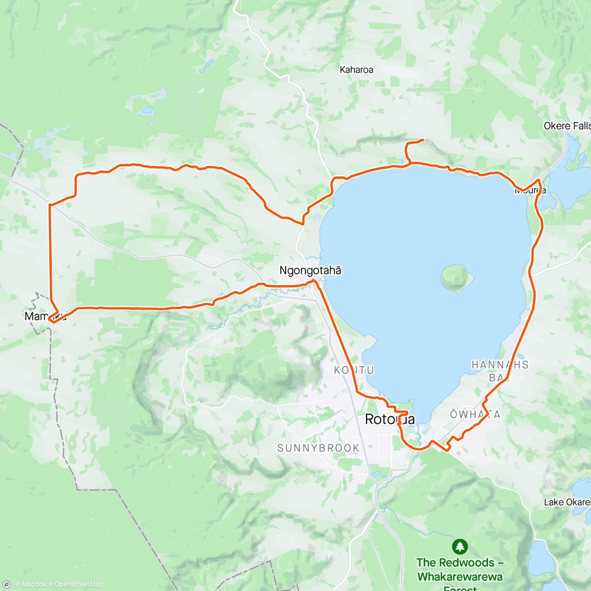 Карта физической активности (Te Waerenga Rd was closed due to a wash out)
