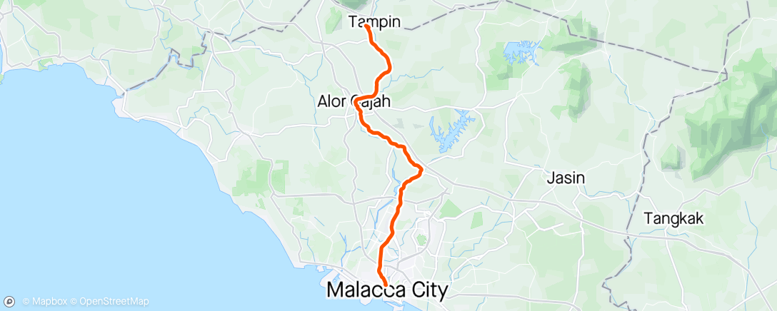 「Malezya (2024) 3: Malakka - Tampin」活動的地圖