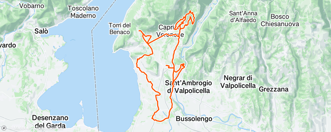 Map of the activity, Pedalata mattutina