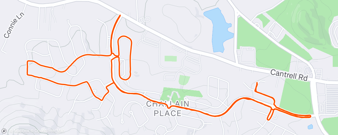 Map of the activity, Morning Run