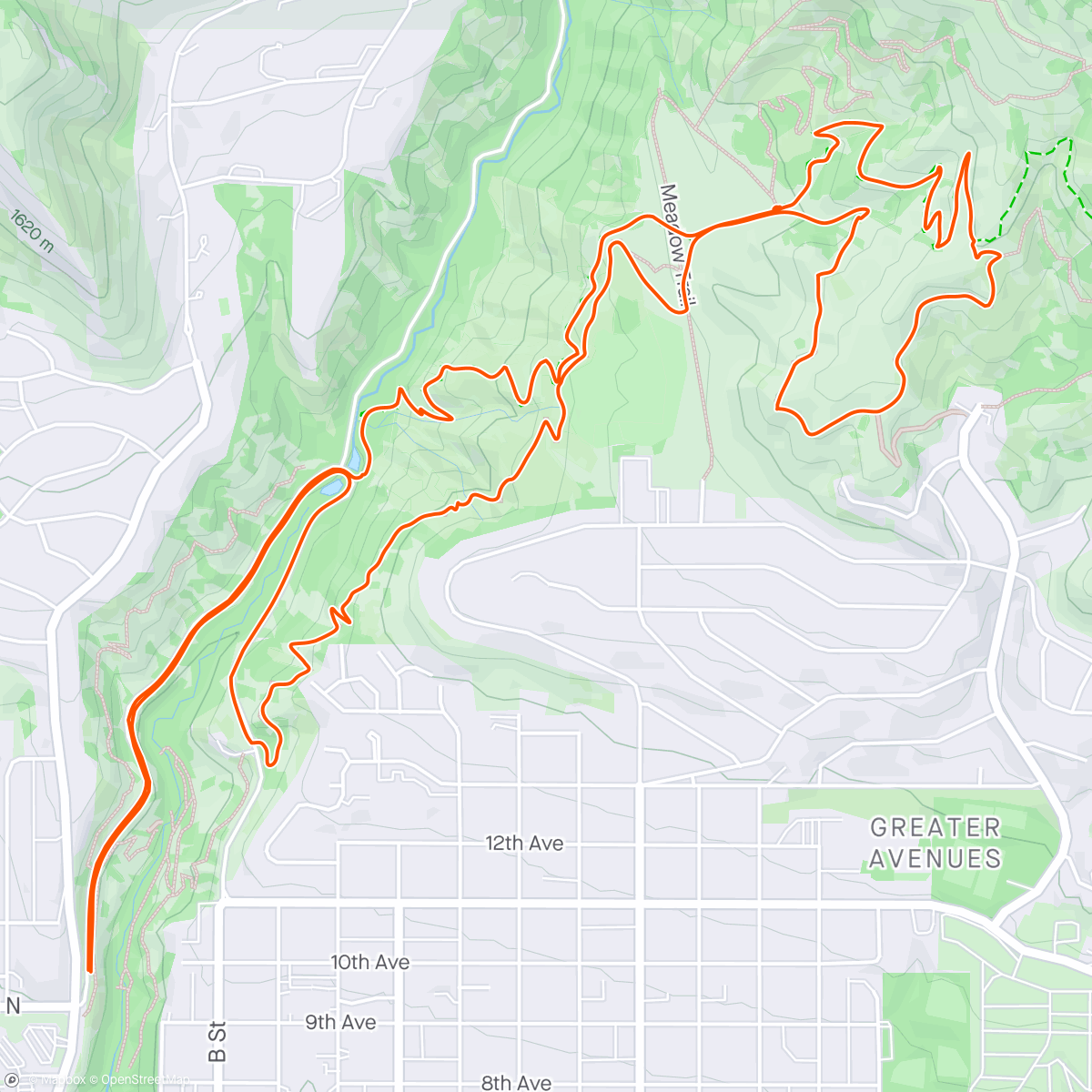 Map of the activity, Coyote crossing