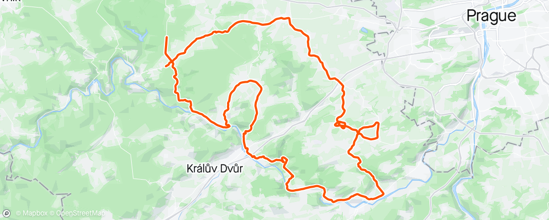 Map of the activity, Road bike