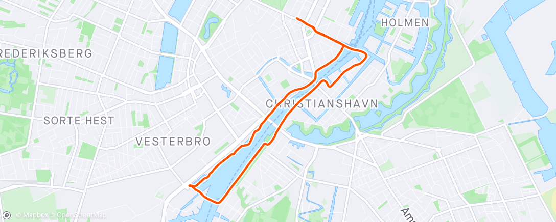 Map of the activity, Lunch run 🏃‍♂️ ☀️ ☀️ 🇩🇰
